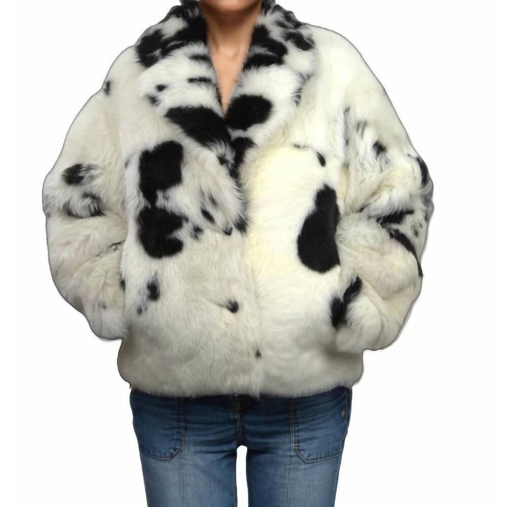 NEW LUSSO BENI stride teddy jacket in white